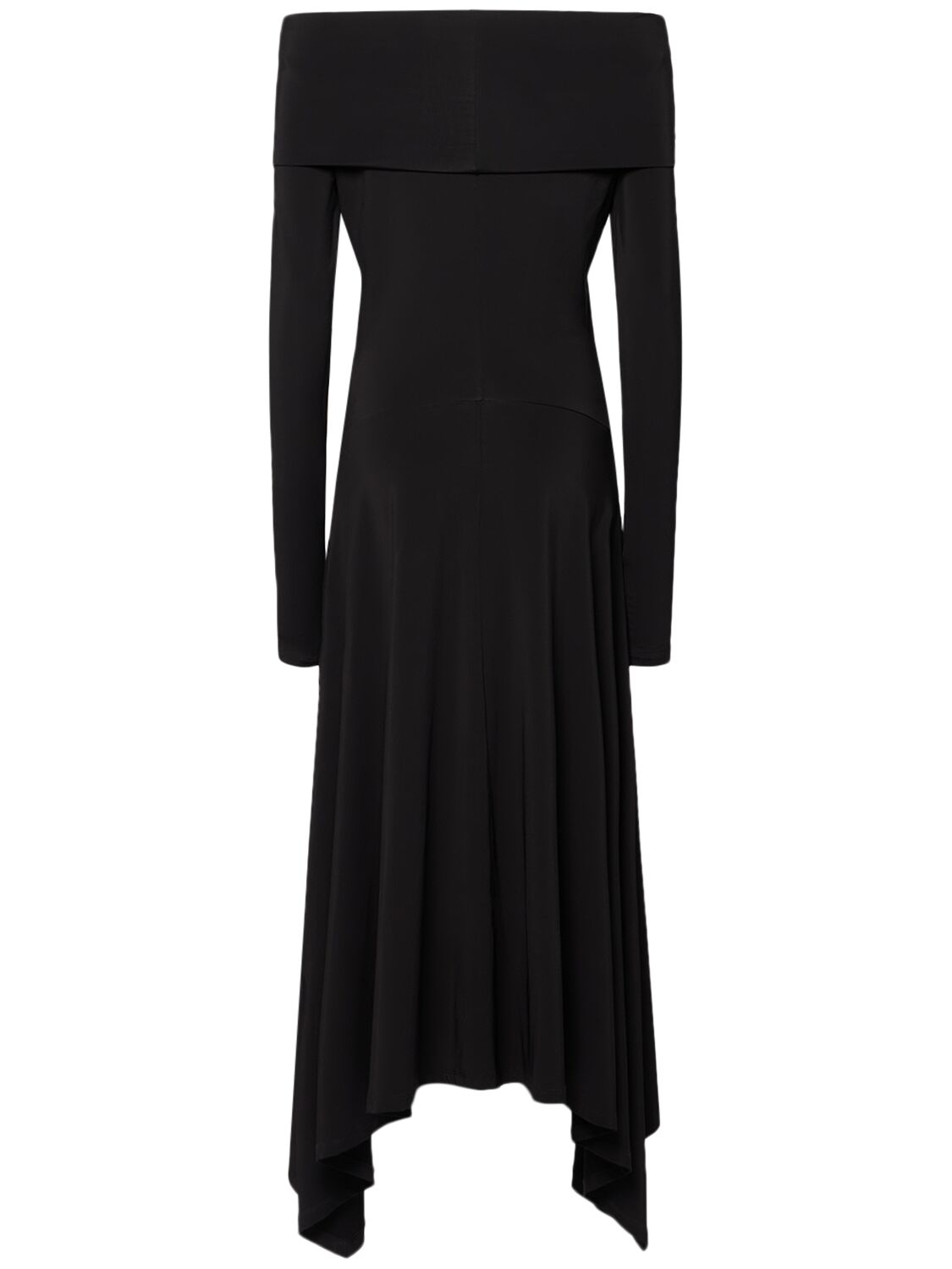 Shop Max Mara Gerla Stretch Jersey Long Dress In Black