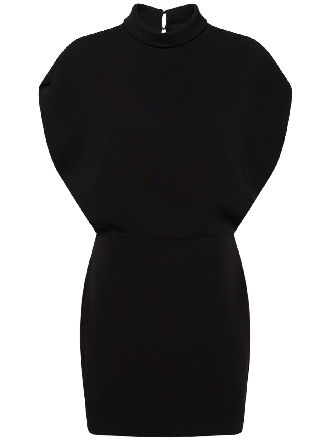 Max Mara Querce Sleeveless Cady Mini Dress In Black