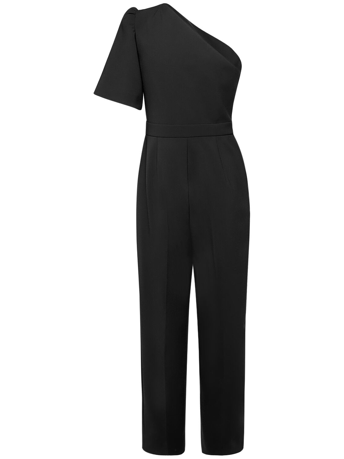 Shop Max Mara Smalto One-sleeve Jumpsuit In Black