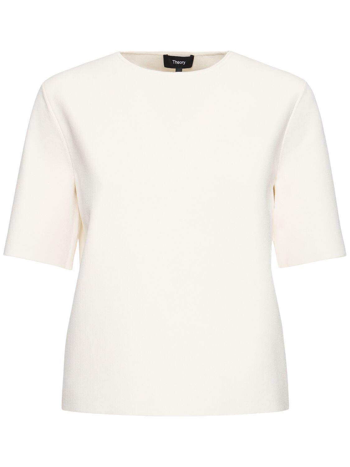 Theory Compact Tech Crepe T-shirt In White