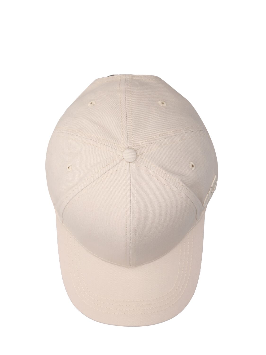 Shop Alphatauri Cotton Blend Cap In White,beige