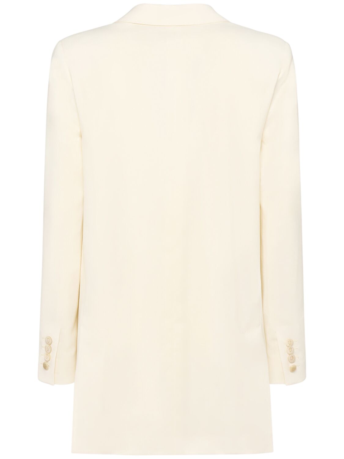 Shop Max Mara Elegia Wool Double Breast Blazer In White