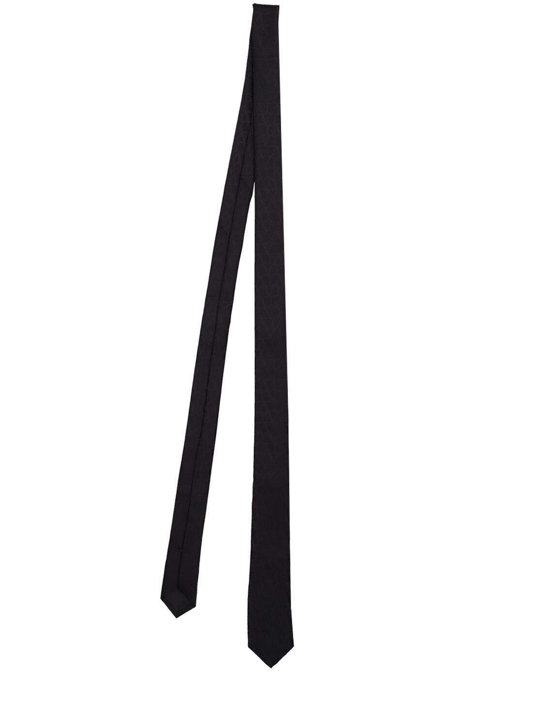 Valentino Garavani Toile Iconographe Silk Tie In Black
