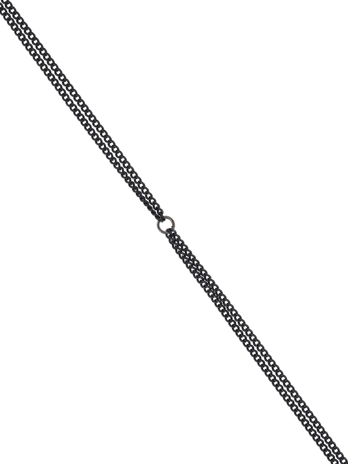 Shop Dsquared2 Jesus Double Chain Necklace In Black