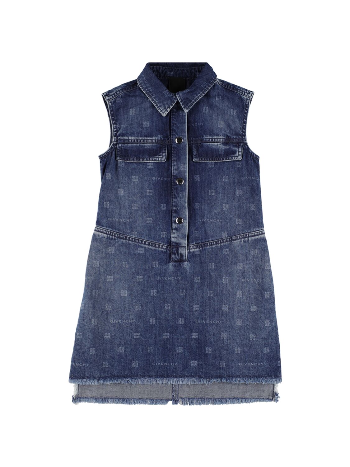 Givenchy Cotton Denim Dress In Blue