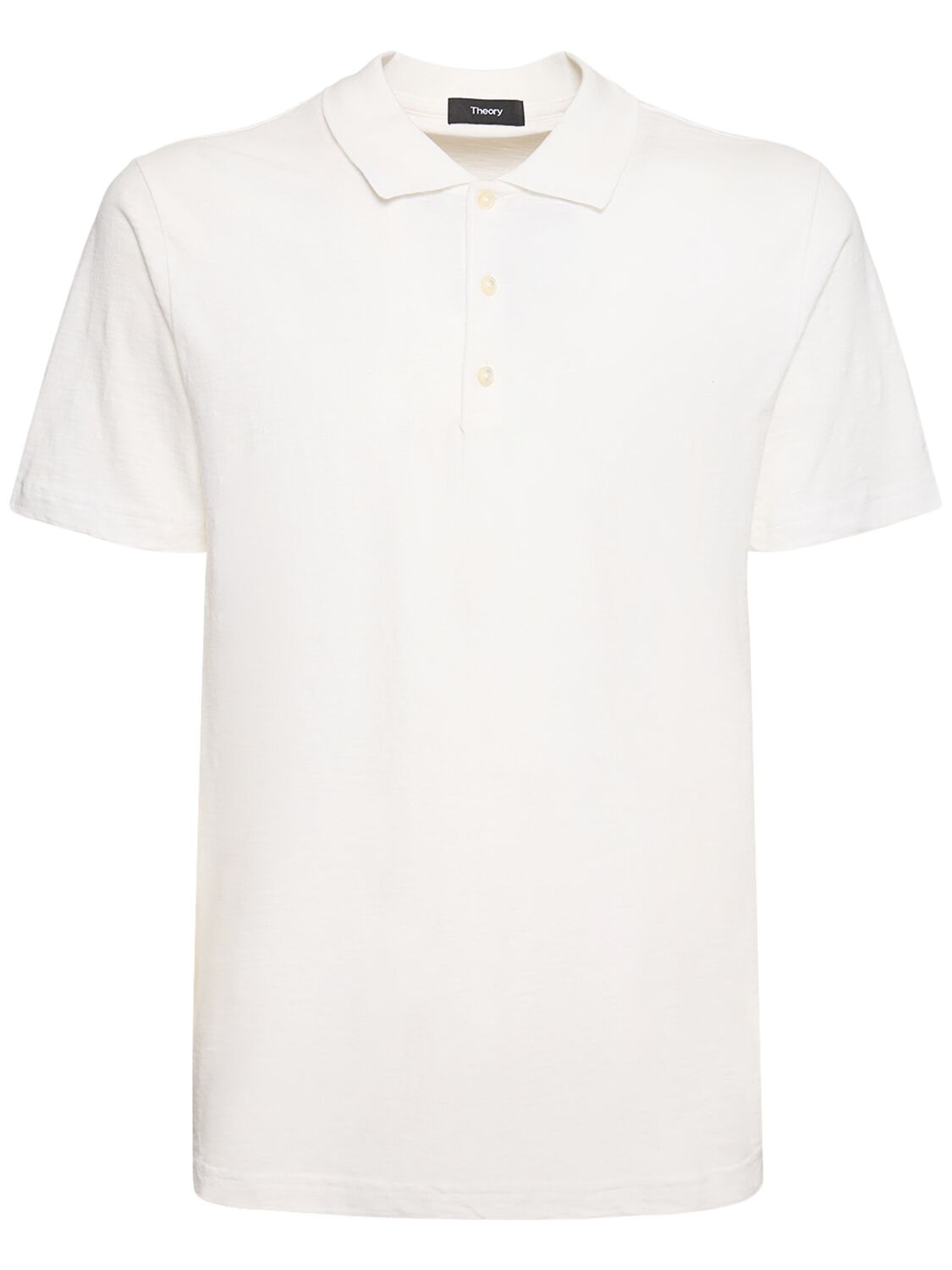 Shop Theory Cotton S/s Polo In White