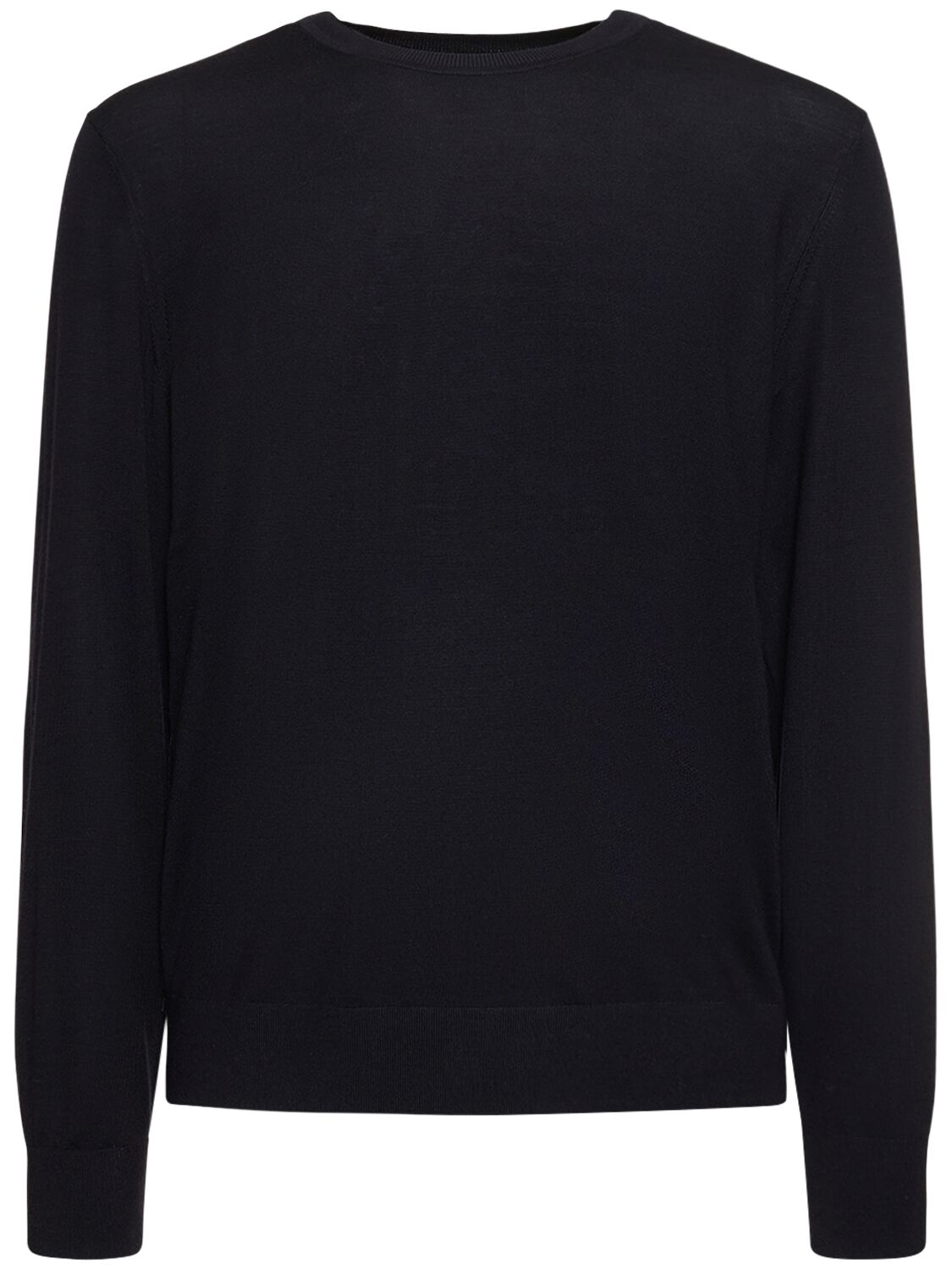Theory Wool Knit Crewneck Sweater In Navy