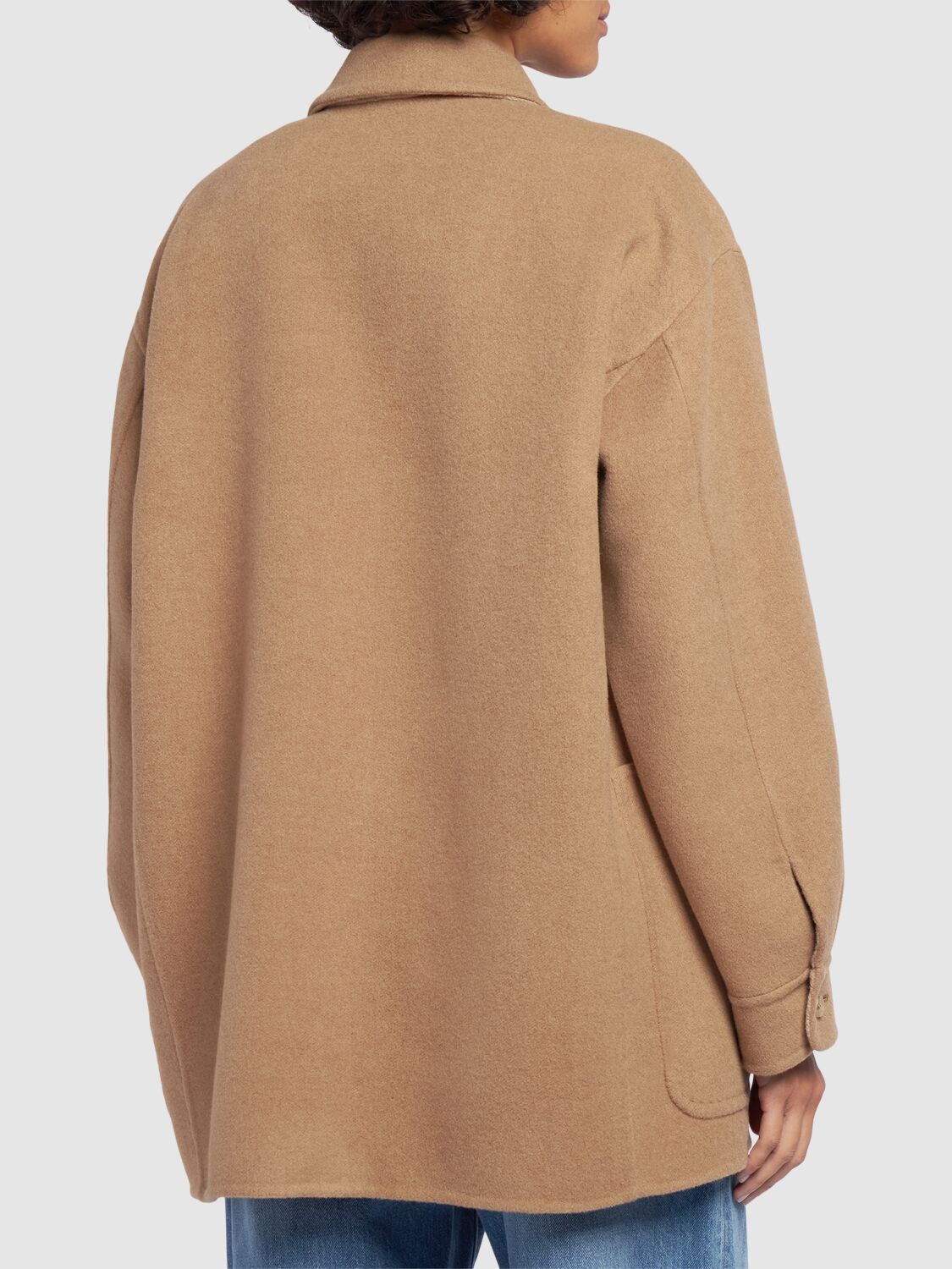 Shop Max Mara Aldo Jacquard Short Coat In Camel