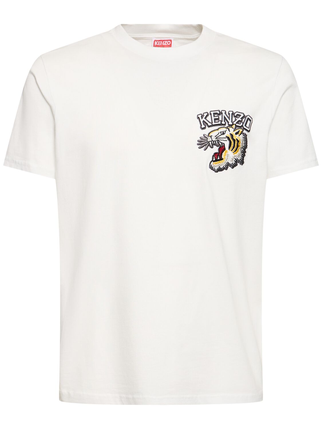 Tiger Embroidery Cotton Jersey T-shirt