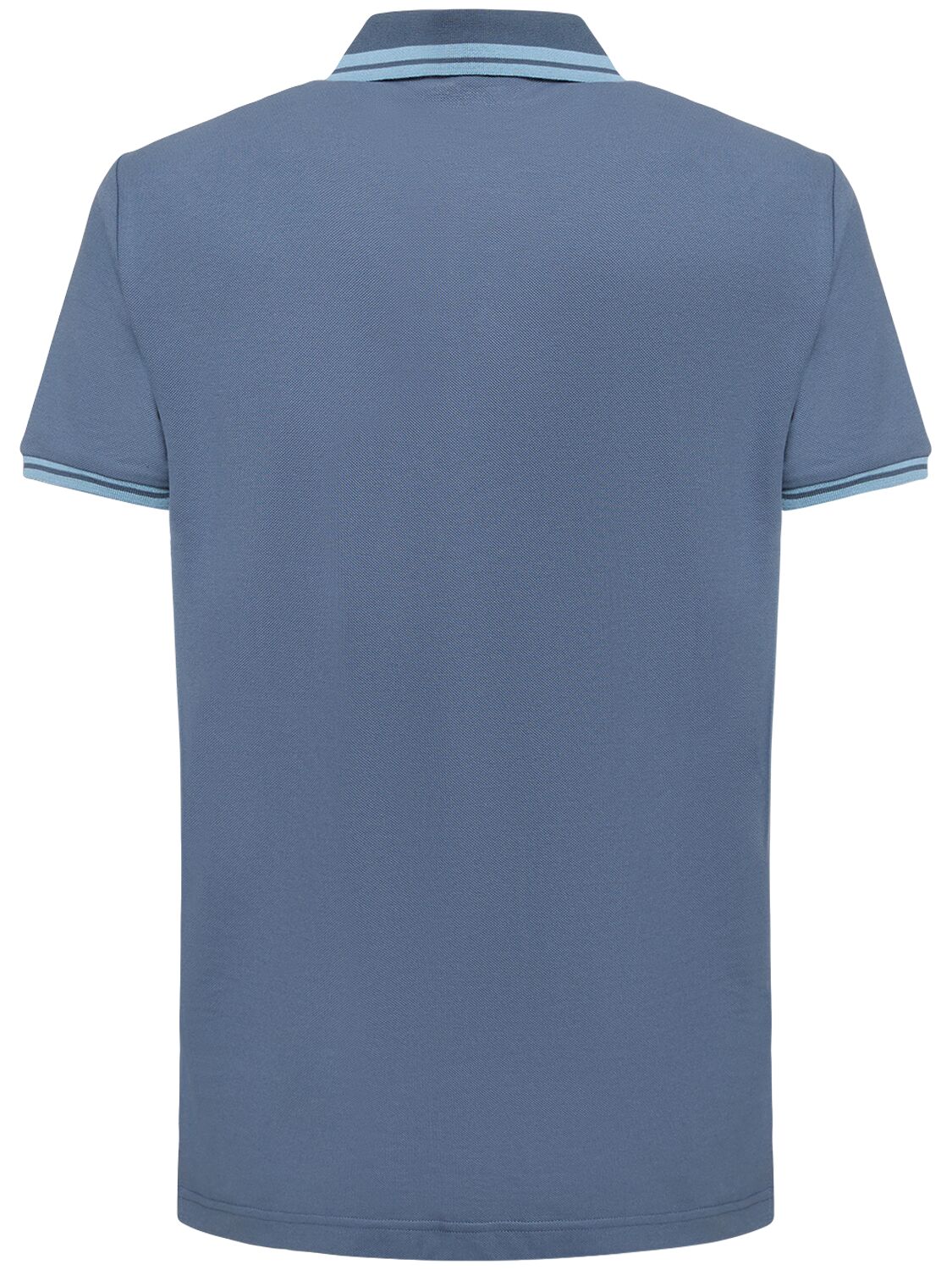Shop Etro Logo Cotton Polo In Open Blue