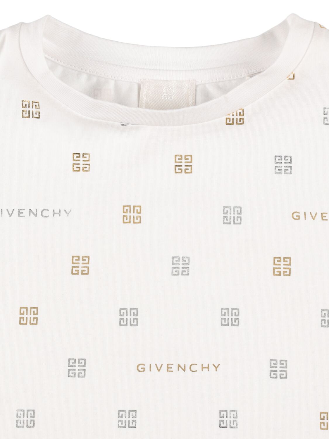 Shop Givenchy Cotton Blend Monogram T-shirt In White