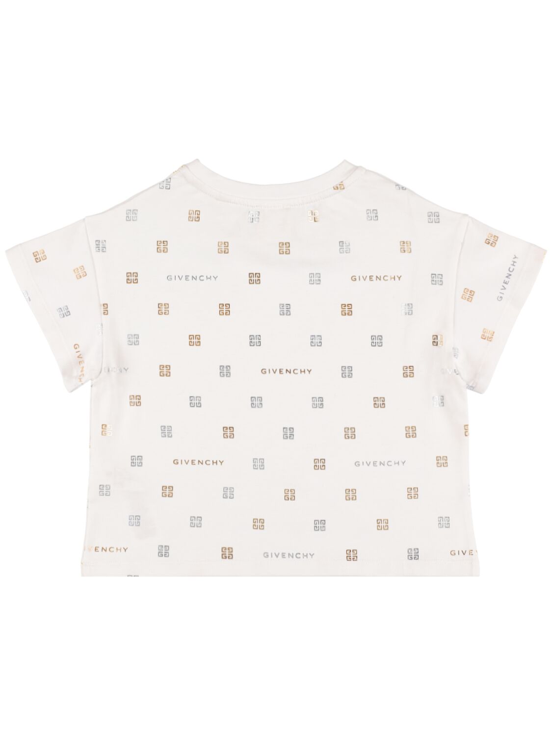 Shop Givenchy Cotton Blend Monogram T-shirt In White