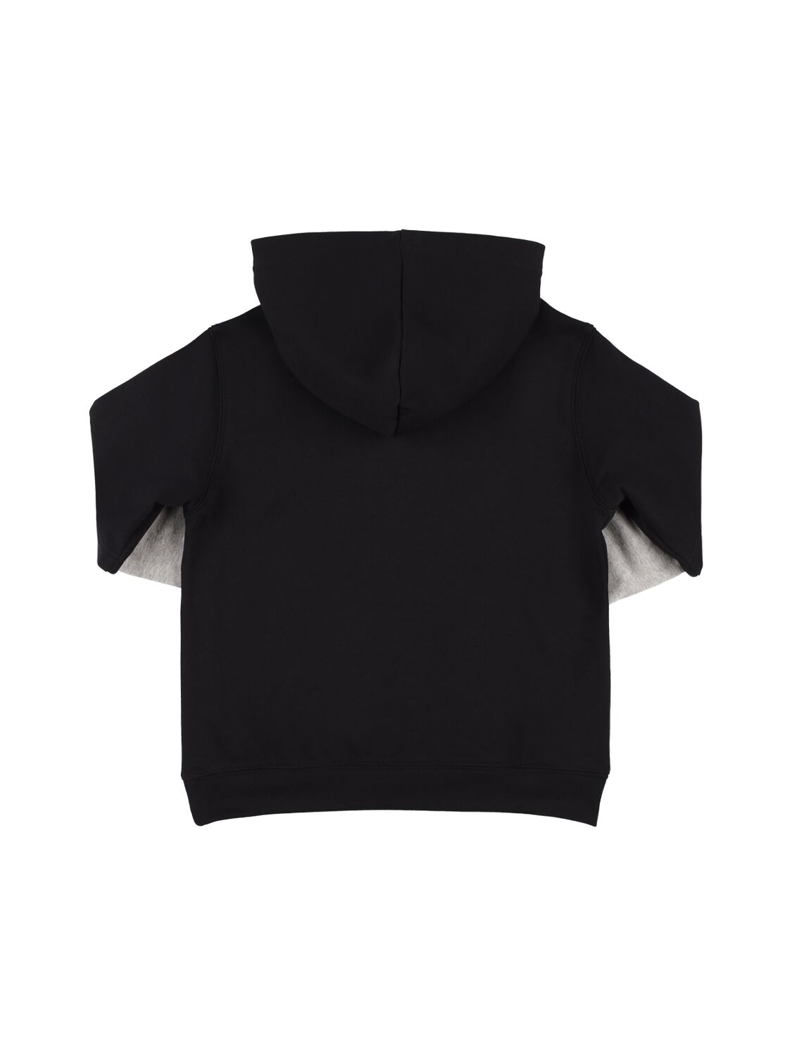Shop Marni Junior Logo Print Cotton Hoodie In Black