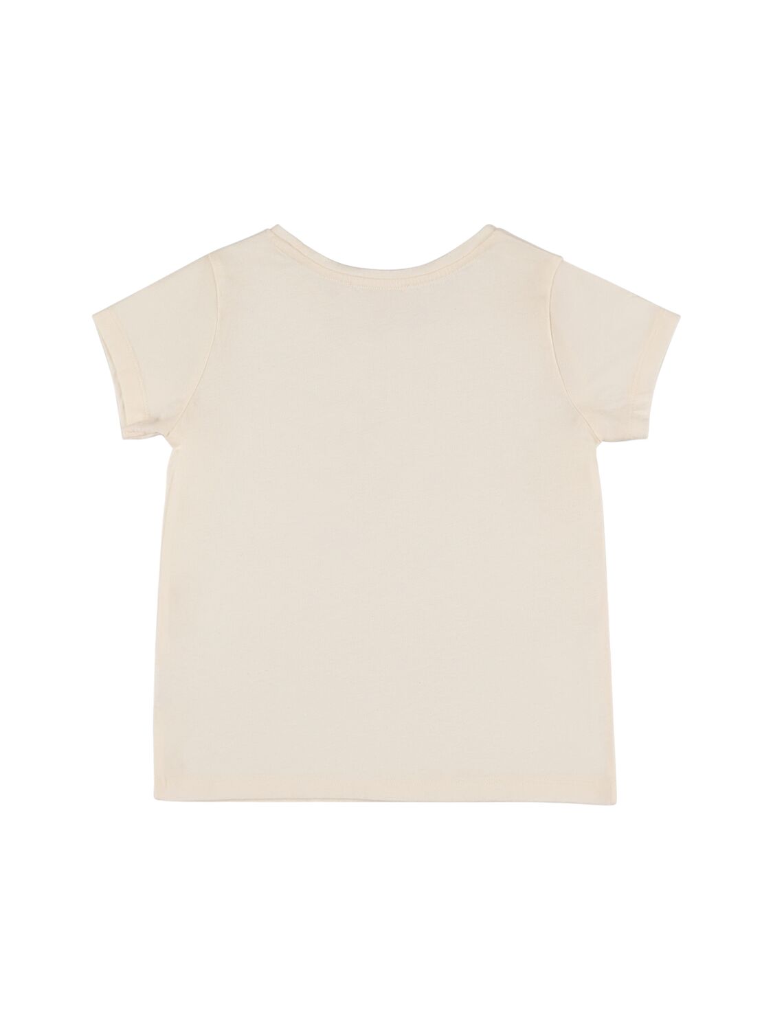 Shop Bonpoint Printed Cotton Jersey T-shirt In Beige