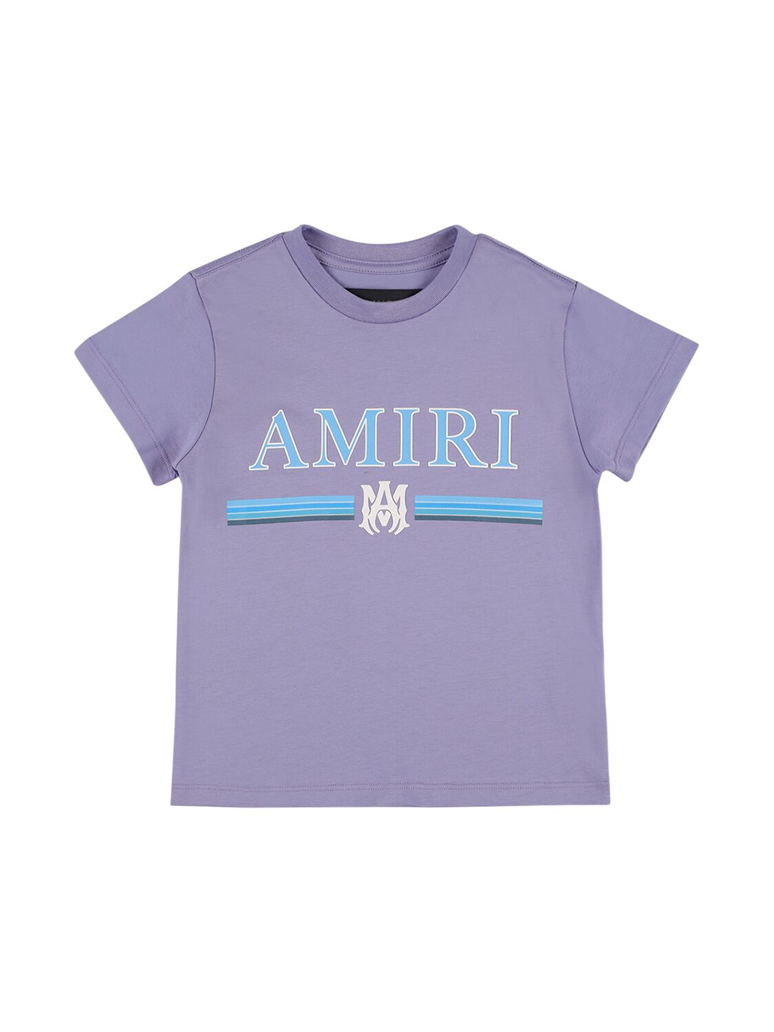 Amiri Kids' Logo Print Cotton Jersey T-shirt In Light Purple