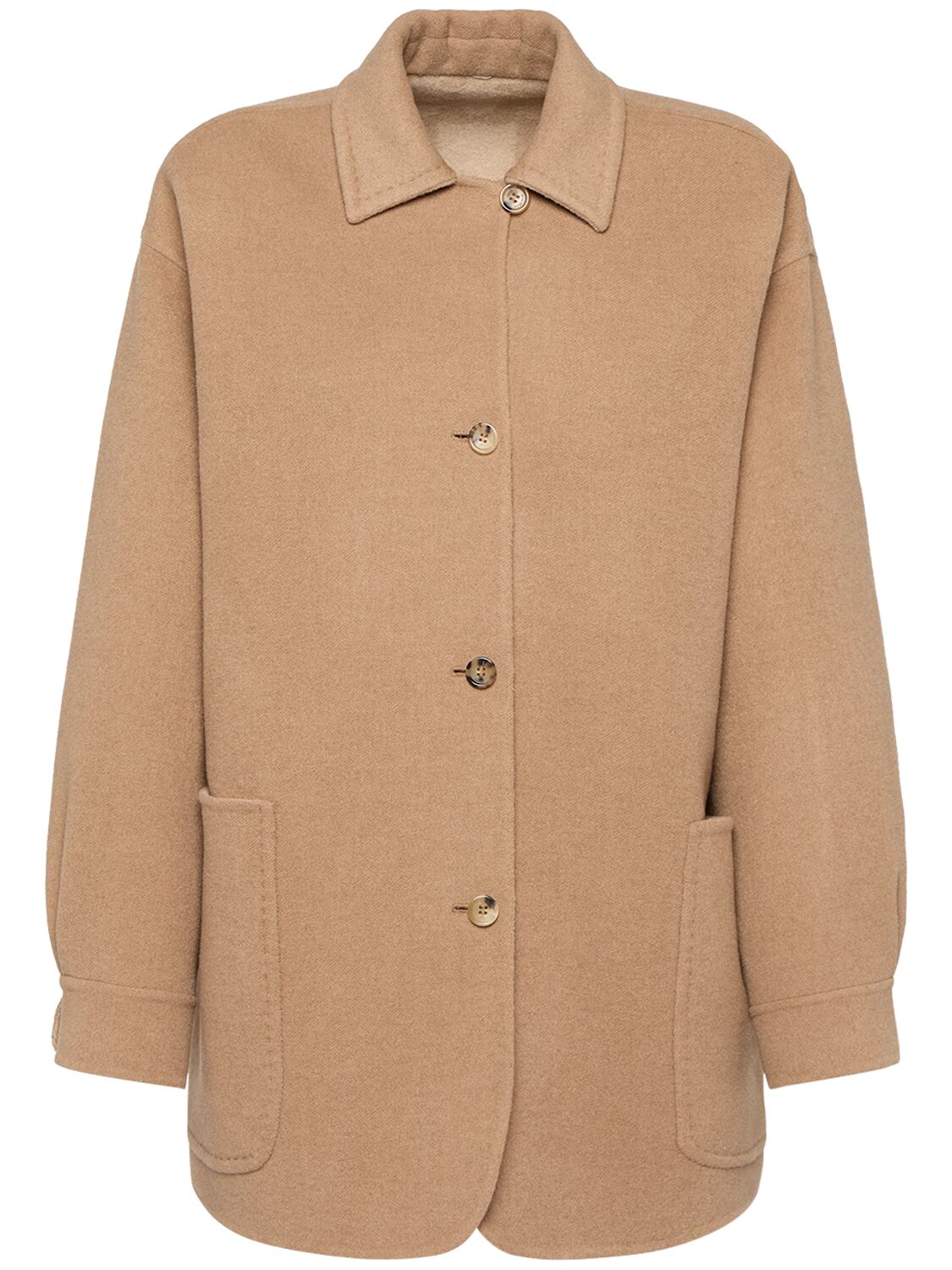 Max Mara Aldo Jacquard Short Coat In Camel