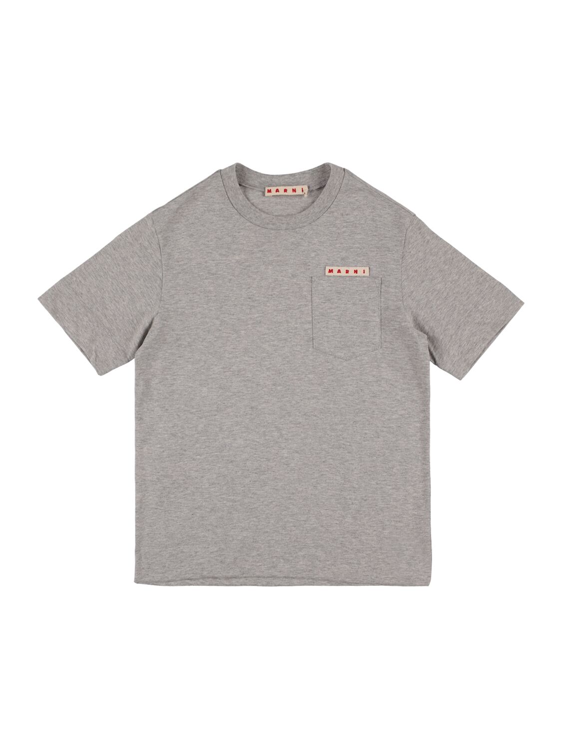 Marni Junior Kids' Logo Print Cotton Jersey T-shirt In Grey