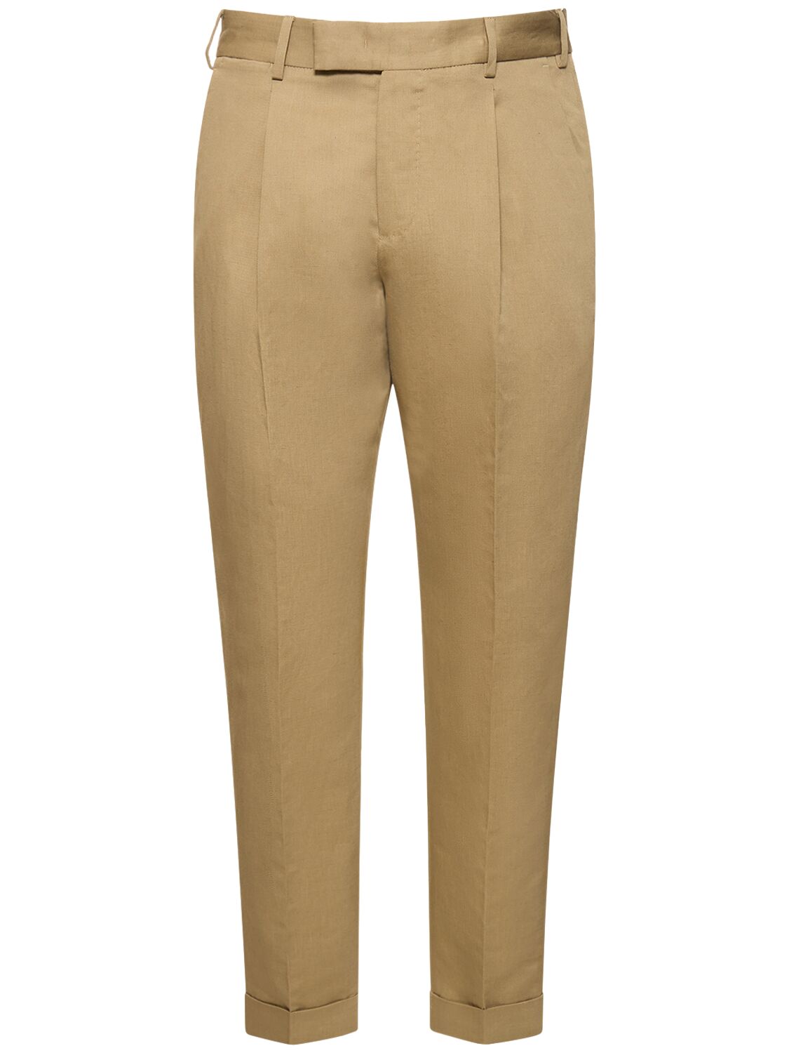 Pt Torino The Rebel Cotton Trousers In Beige
