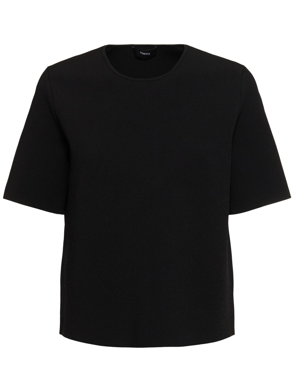 Theory 紧凑科技织物绉纱t恤 In Black