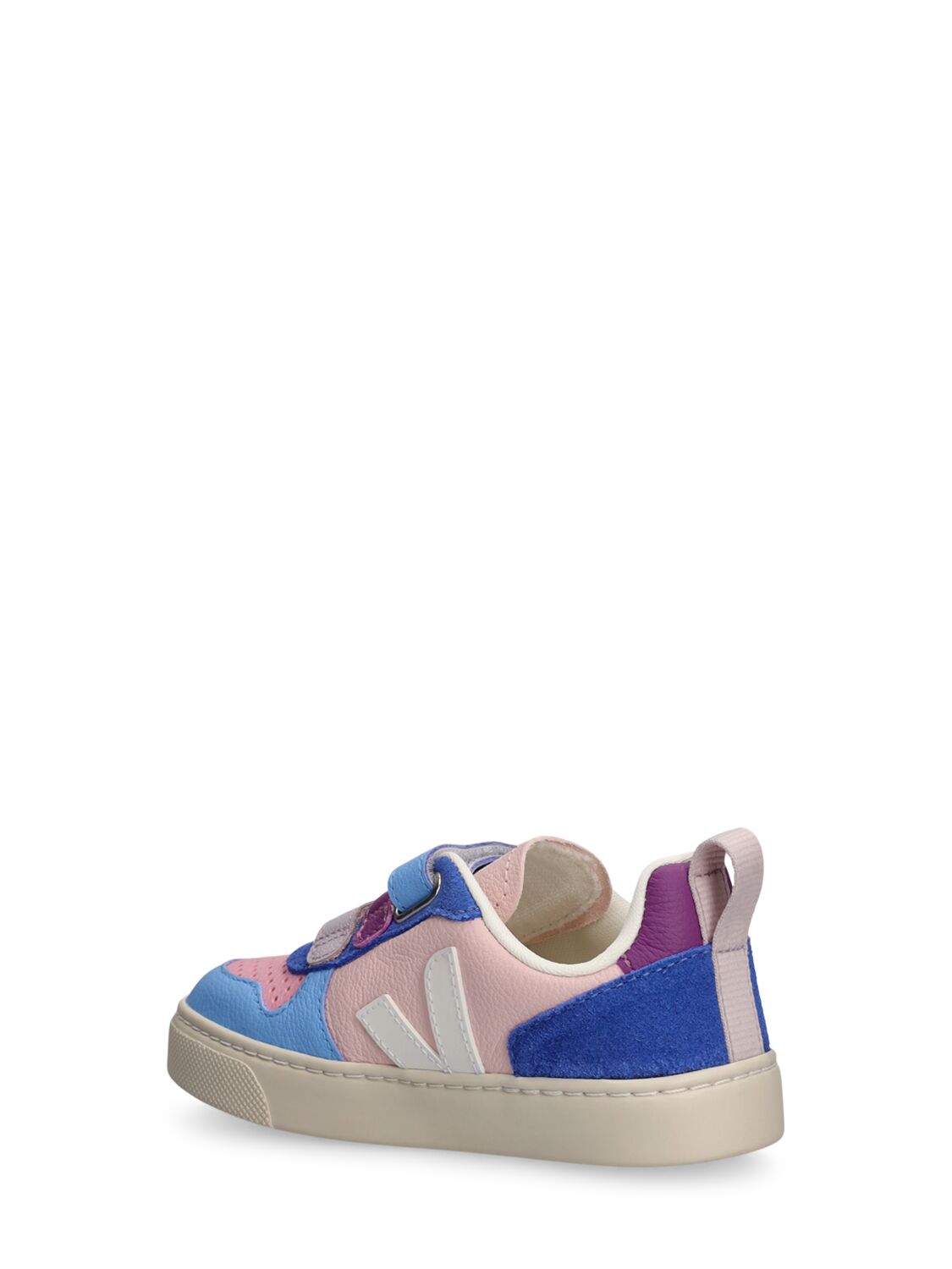 Shop Veja V10 Chrome-free Leather Sneakers In Multicolor