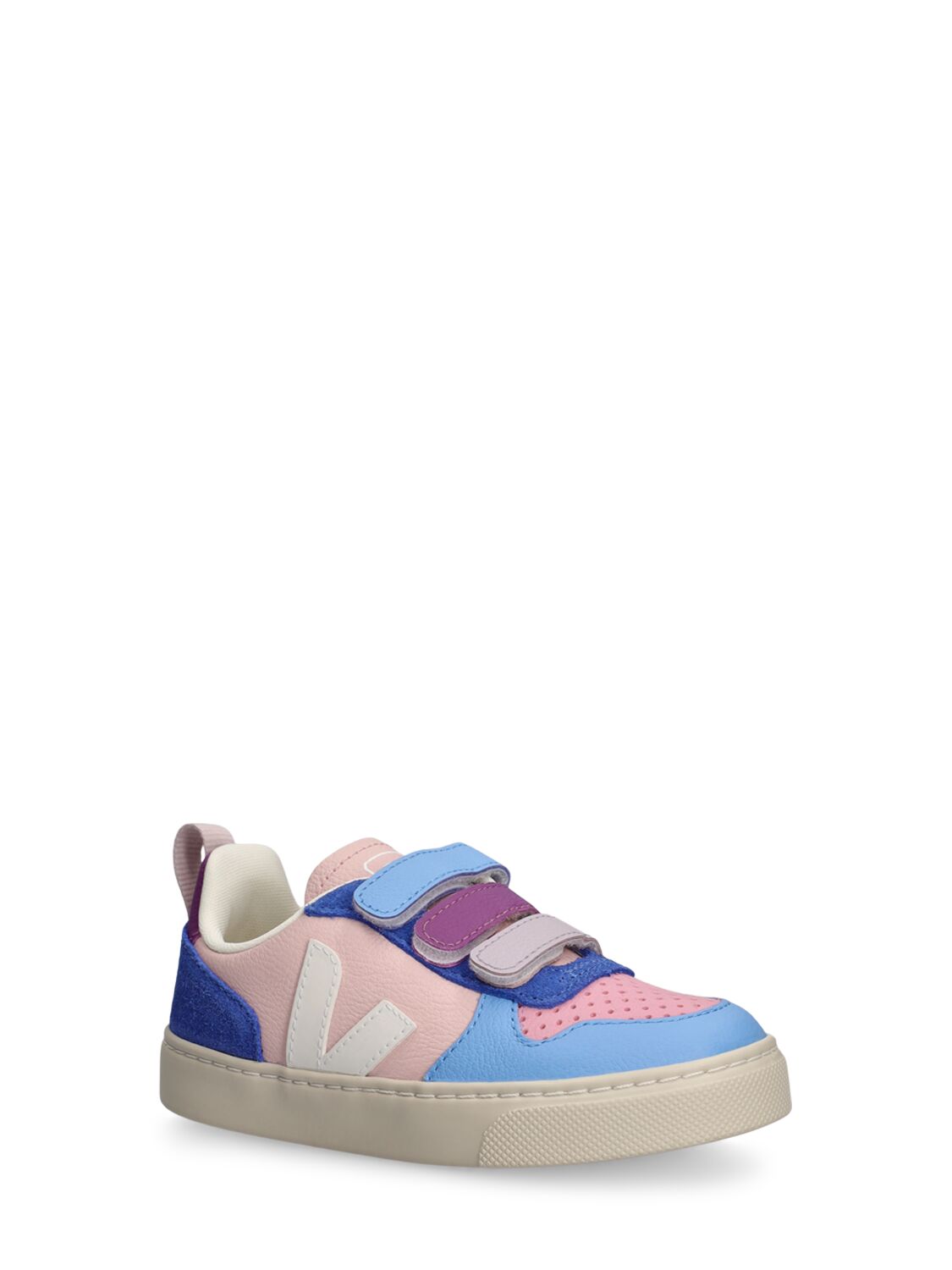 Shop Veja V10 Chrome-free Leather Sneakers In Multicolor