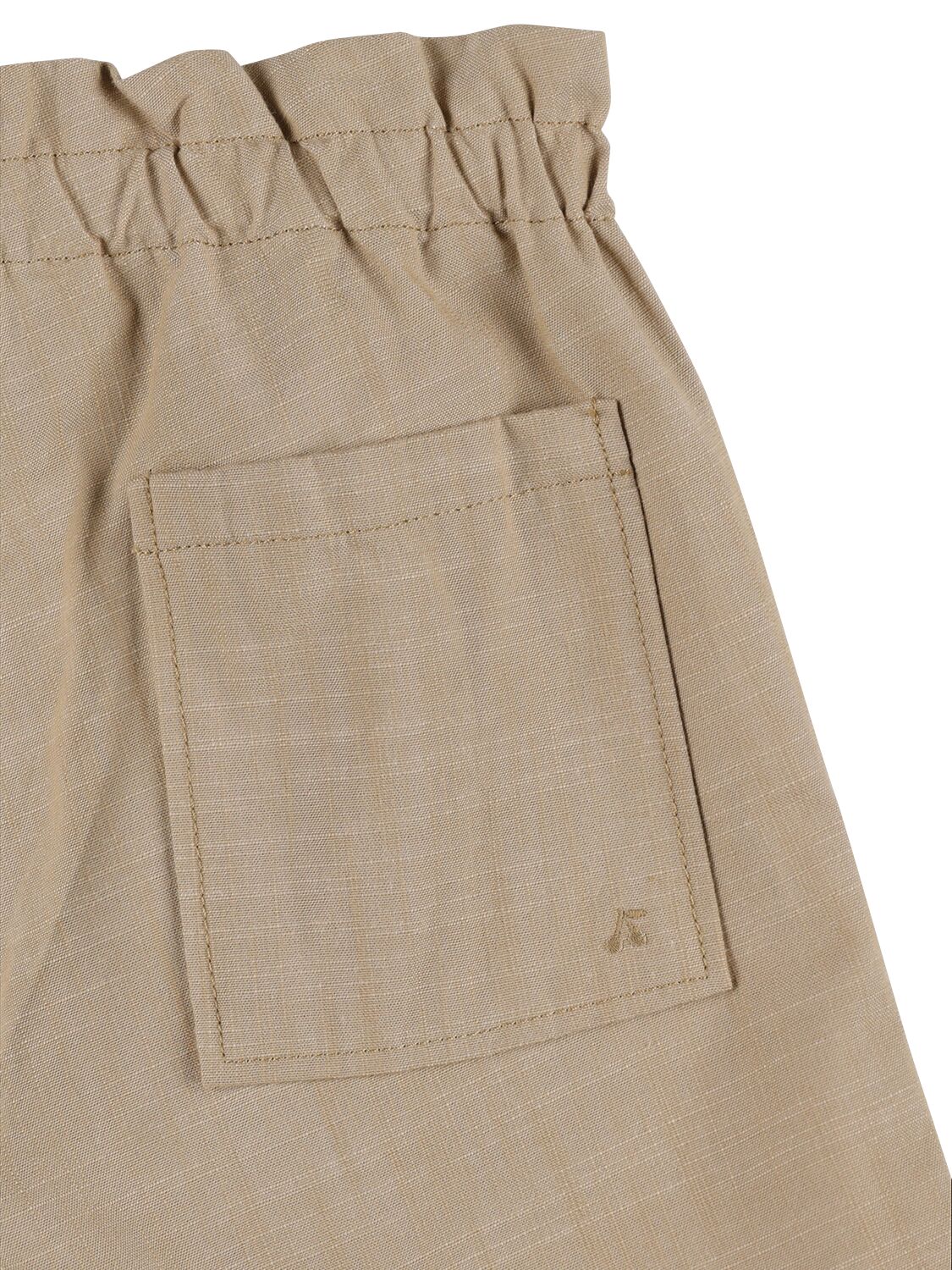 Shop Bonpoint Cotton Chino Shorts In Khaki