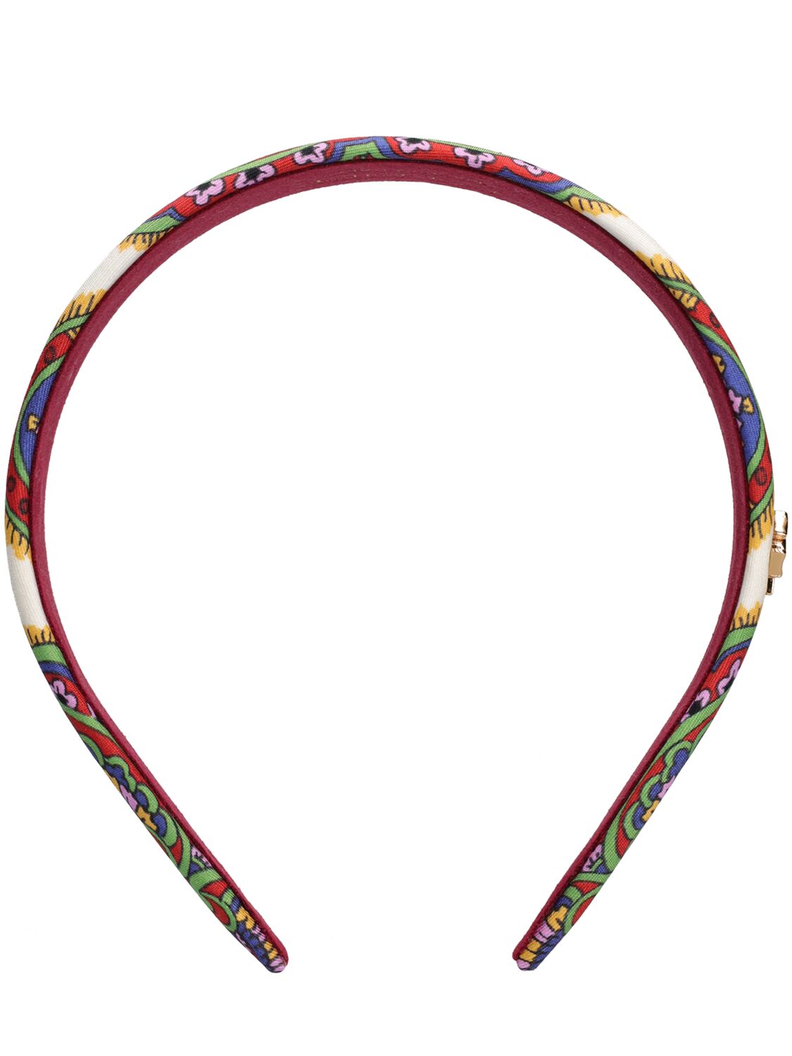 Shop Etro Silk Twill Headband In Multicolor