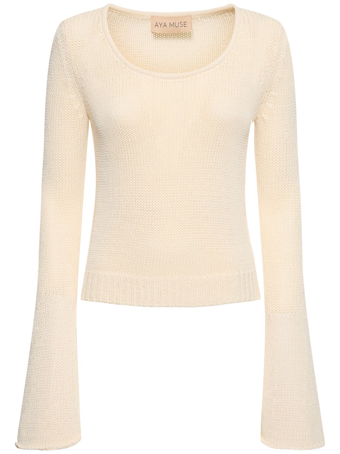 Aya Muse Sei Cotton Blend Top In White