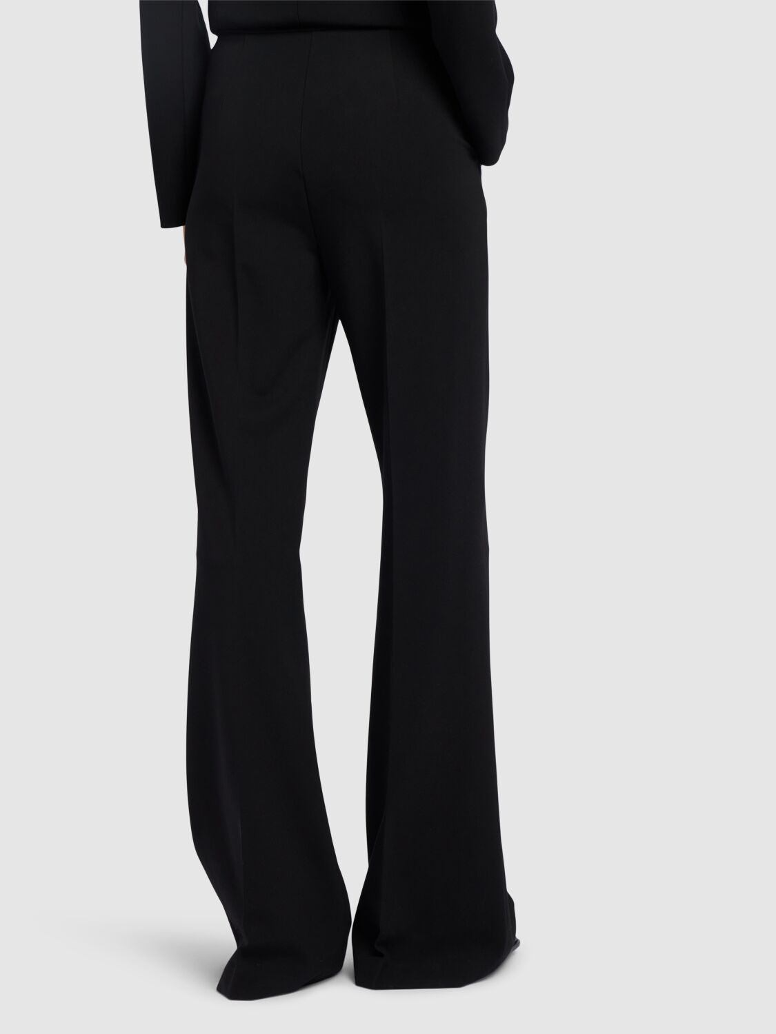 Shop Max Mara Norcia Viscose Jersey Straight Pants In Black