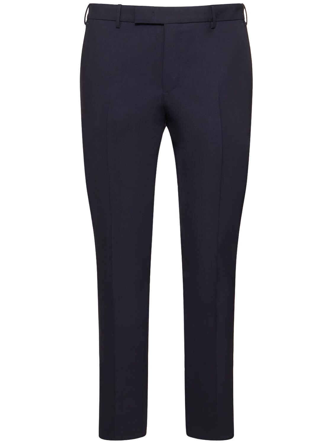 Pt Torino Dieci Tropical Wool Trousers In Navy