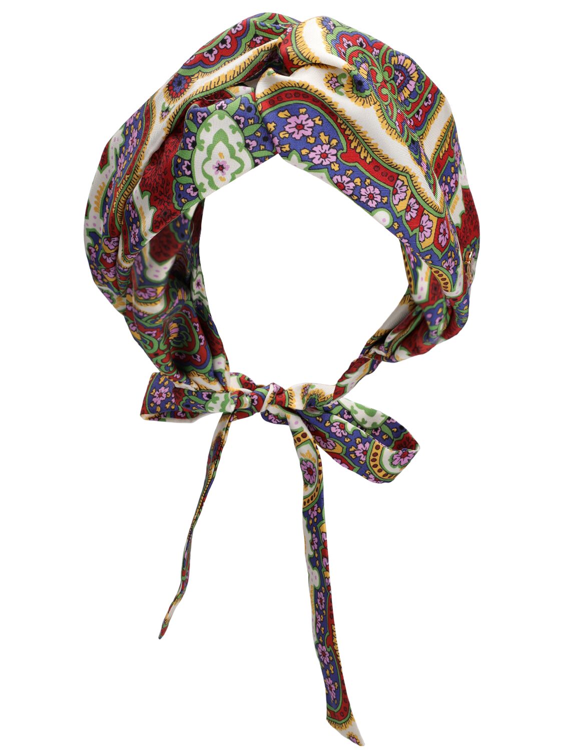 Etro Silk Twill Headband In Multicolor