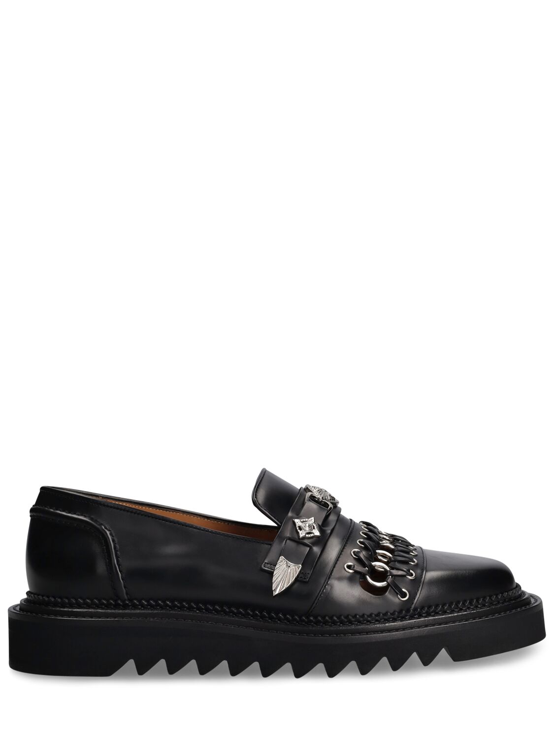 Image of Black Leather Loafers