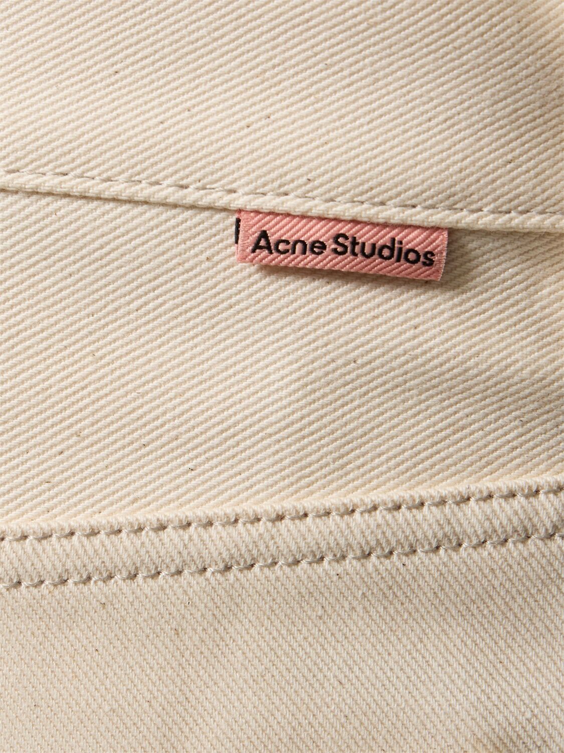 Shop Acne Studios 1950 Regular Cotton Denim Jeans In Ecru