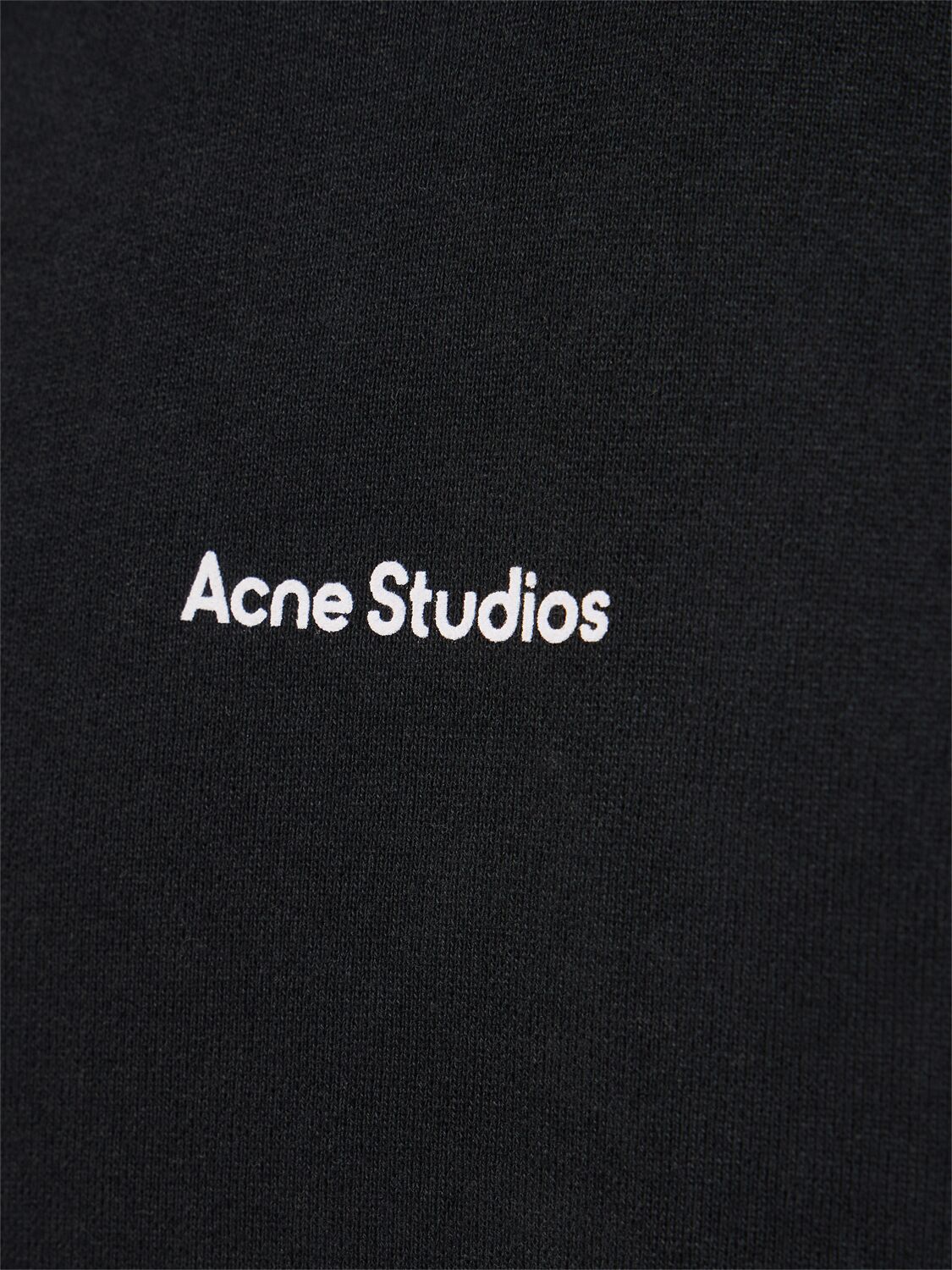 Shop Acne Studios Franklin Logo Hooded Sweatshirt In Black