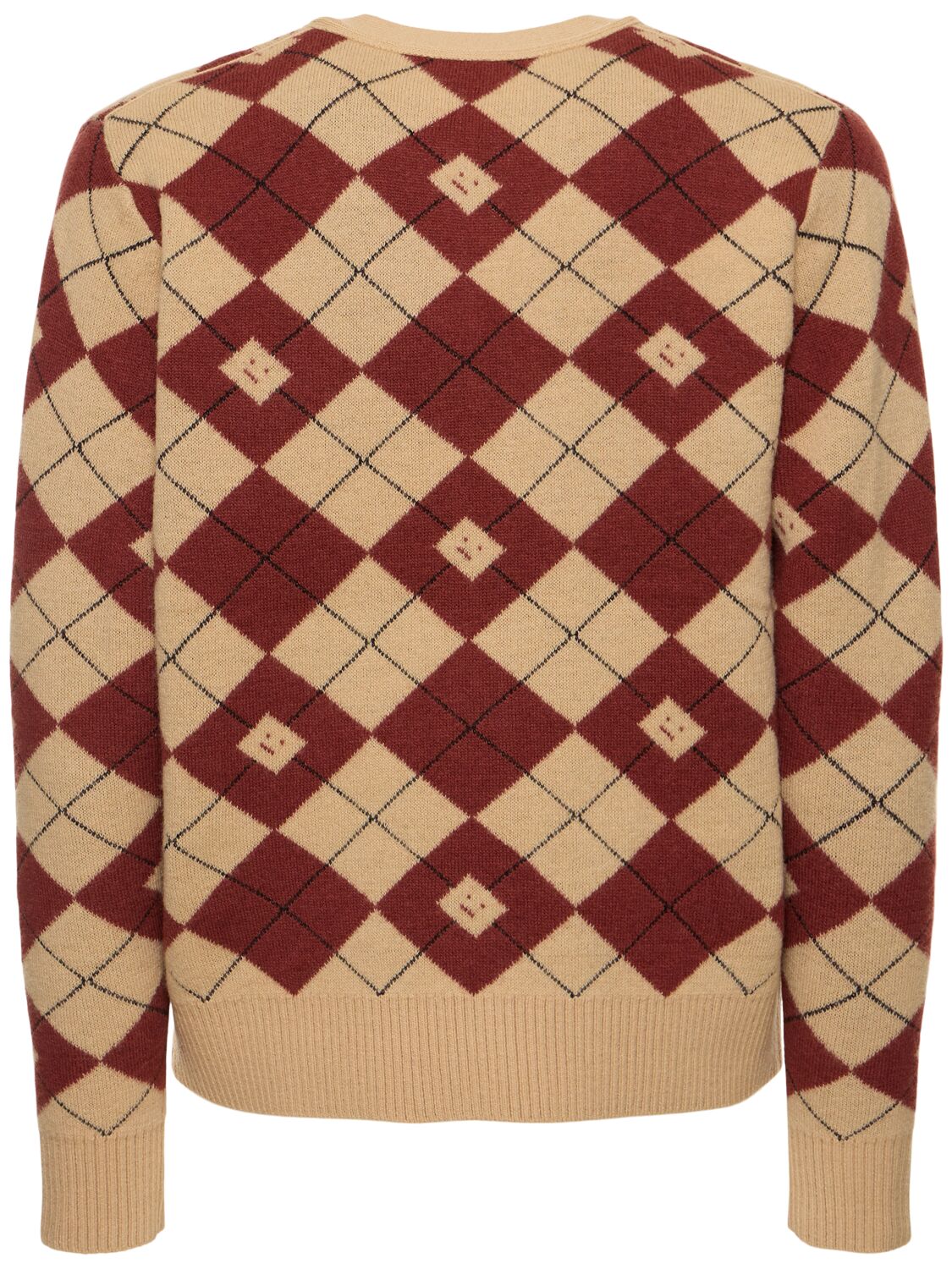 Kimothy Distressed Jacquard-Knit Rollneck Sweater