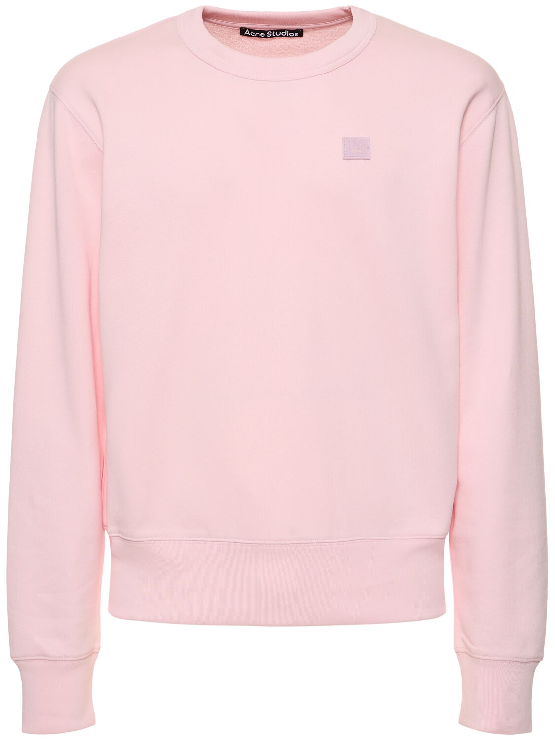 Shop Acne Studios Fairah Cotton Sweatshirt In Light Pink