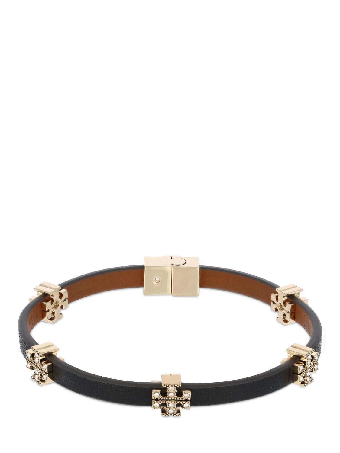 Image of Eleanor Pavé Leather Bracelet