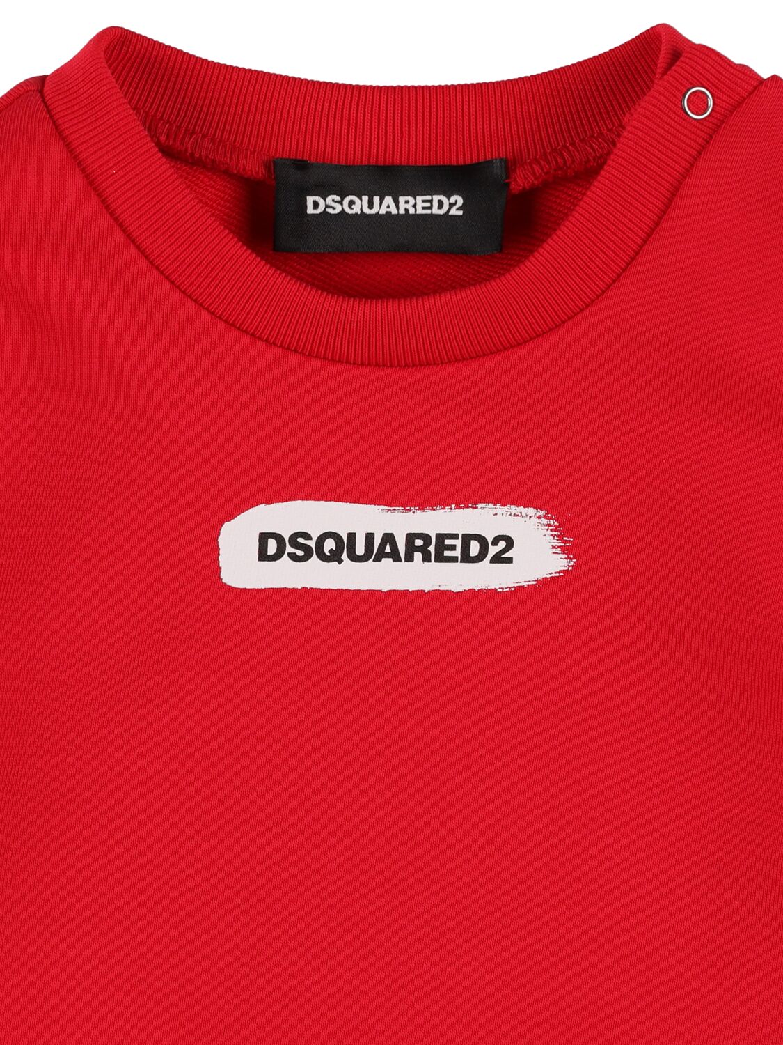 Shop Dsquared2 Logo Print Cotton Sweatshirt In Red