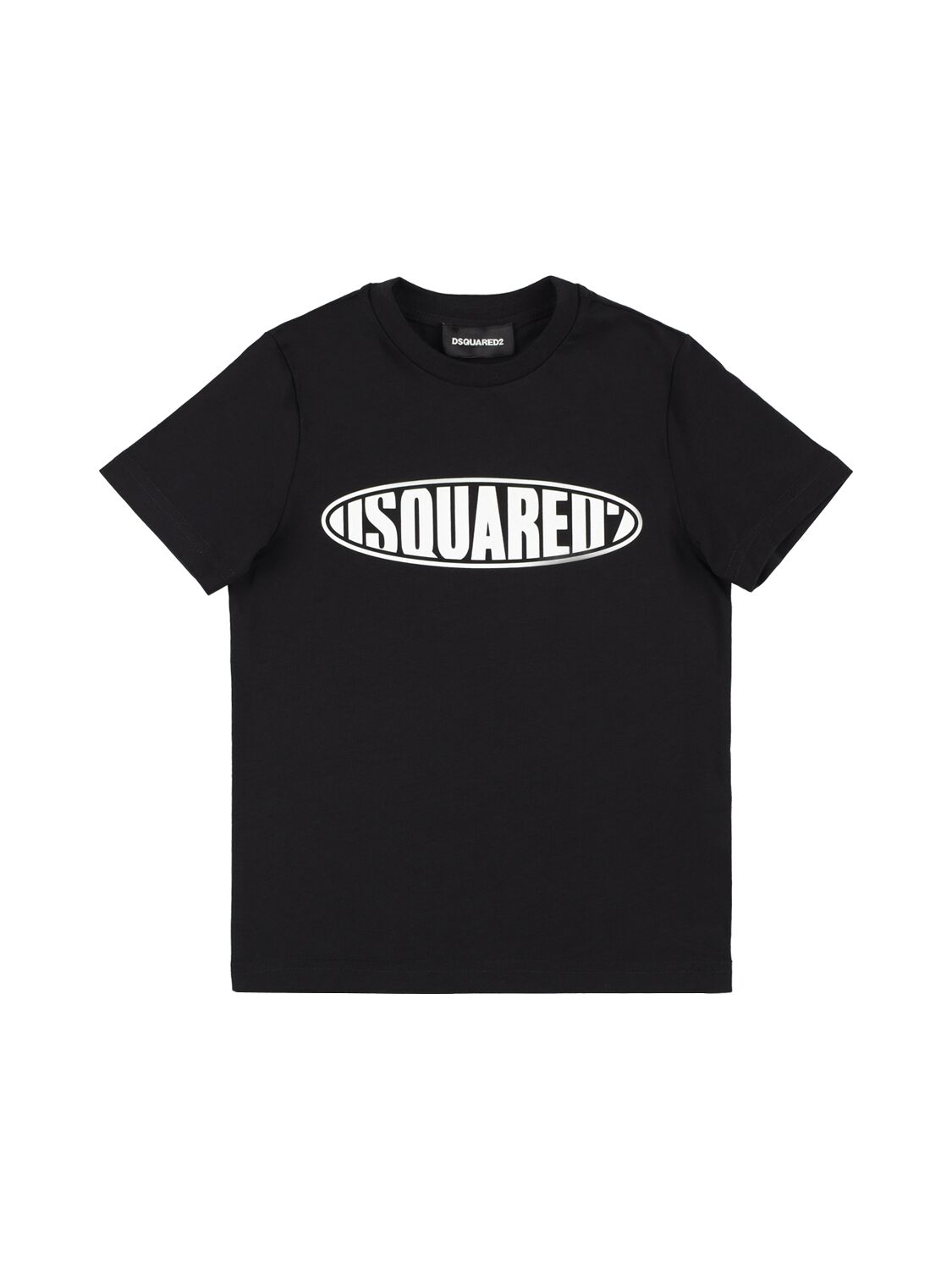 Dsquared2 Kids' Logo Print Cotton Jersey T-shirt In Black