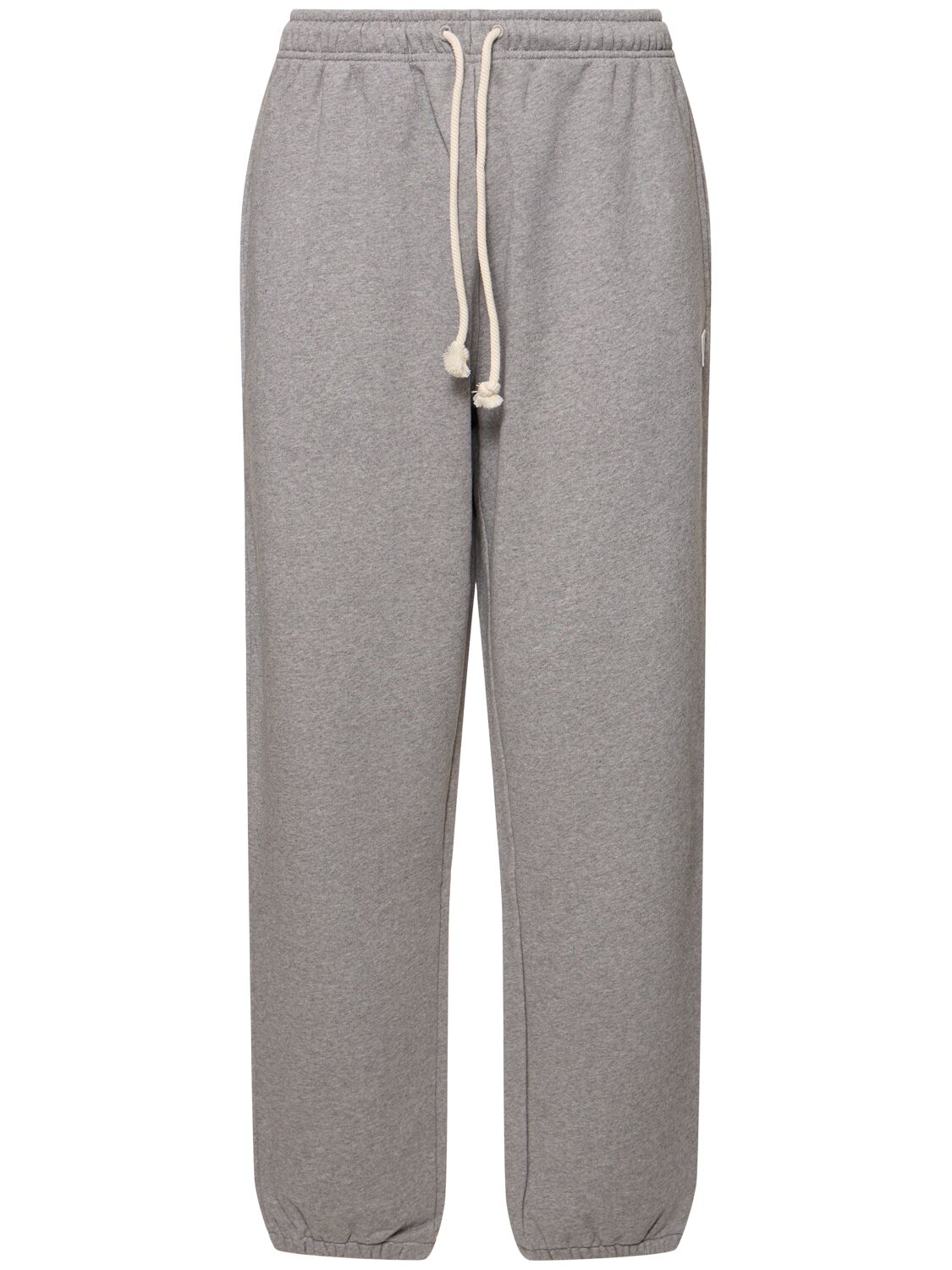 Shop Acne Studios Frack Face Cotton Sweatpants In Light Grey