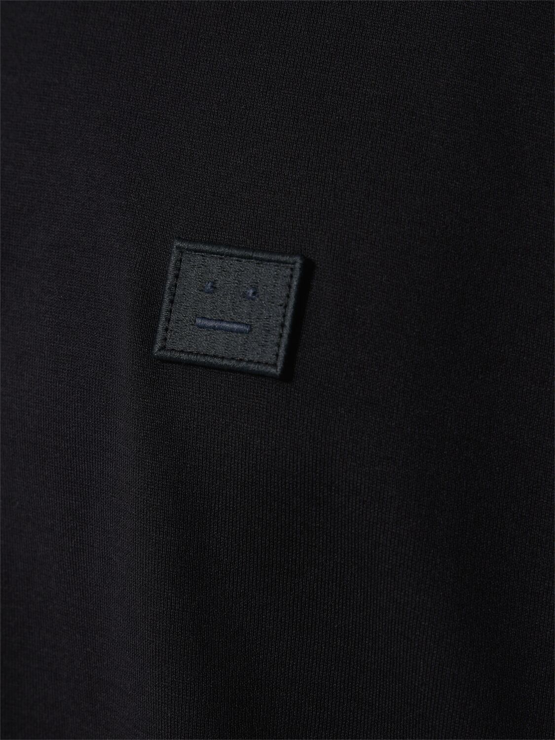 Shop Acne Studios Nace Face Patch Cotton T-shirt In Black