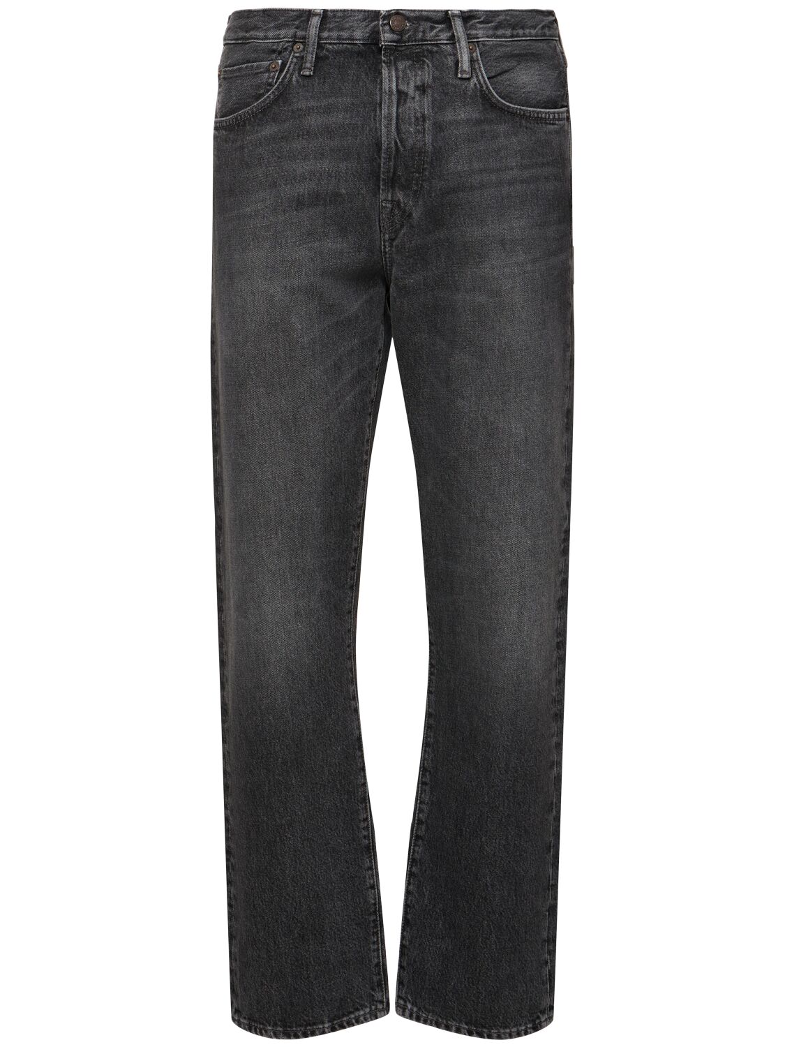 Shop Acne Studios 1996 Regular Cotton Denim Jeans In Black
