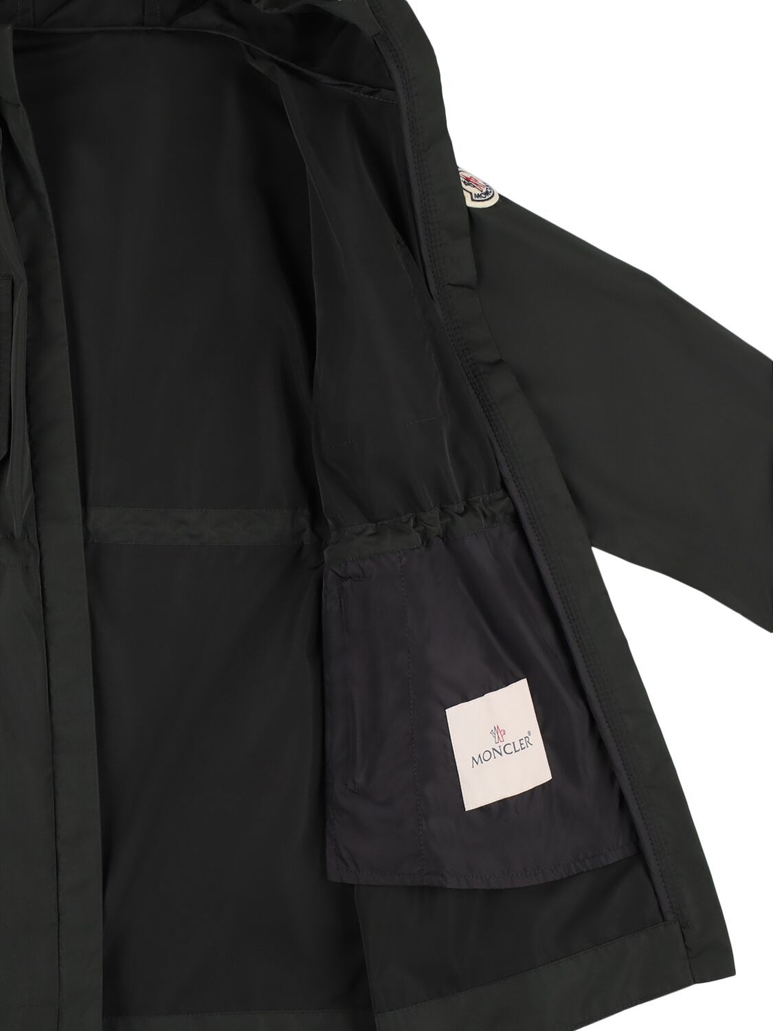 Shop Moncler Adeola Tech Parka Jacket In Black