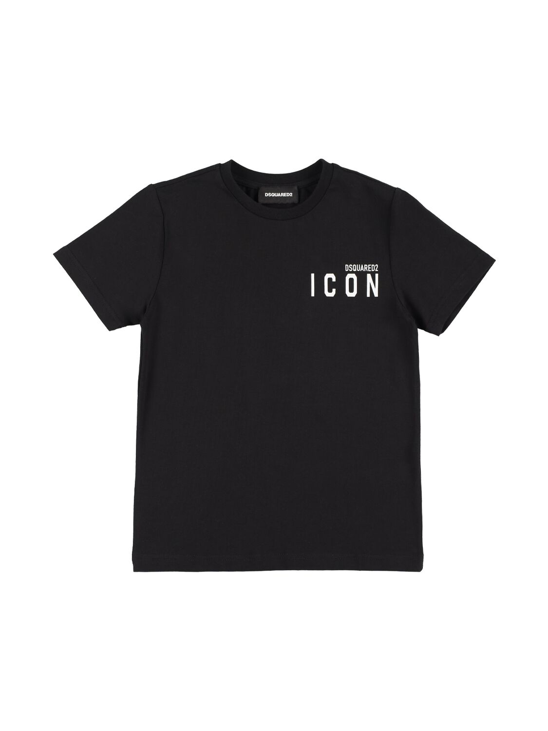 Dsquared2 Kids' Cotton Jersey T-shirt W/ Logo In Black