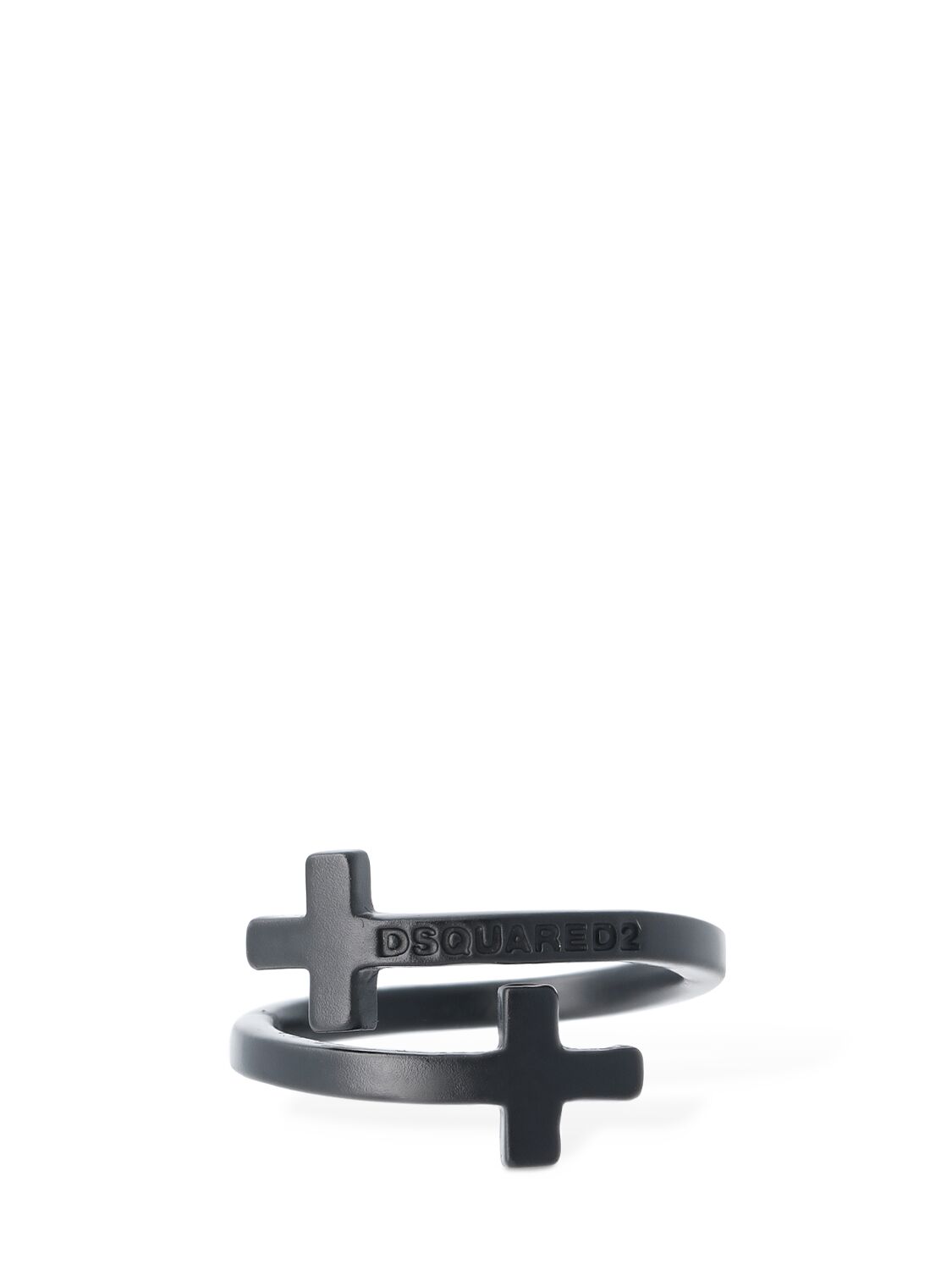 Shop Dsquared2 Jesus Thin Ring In Black