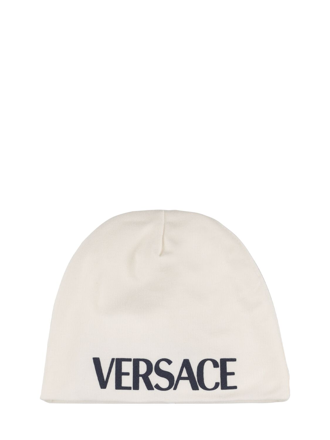 Shop Versace Dragon Cotton Jersey Romper & Hat In White,blue