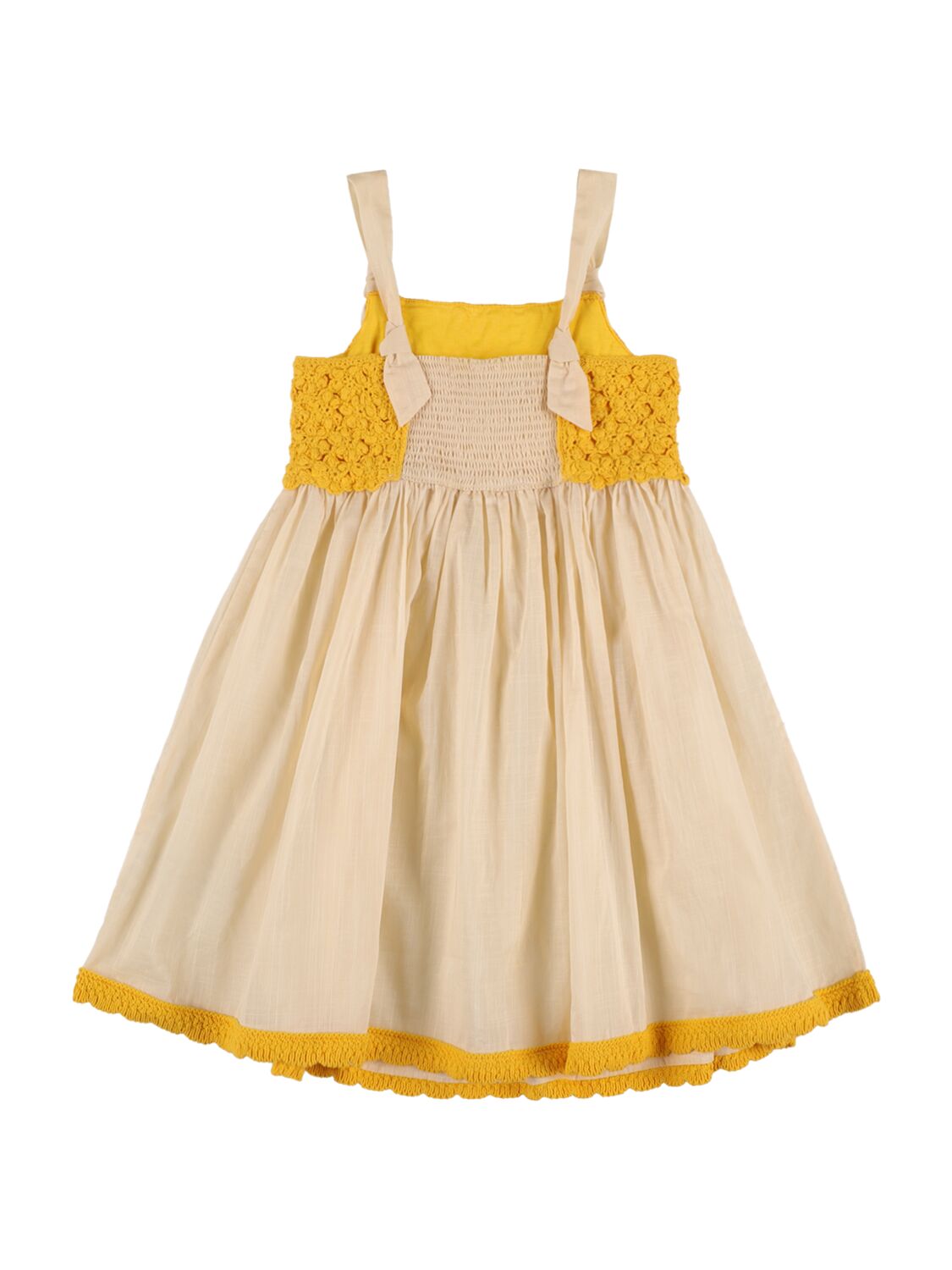 Shop Zimmermann Cotton Muslin Dress In White,yellow