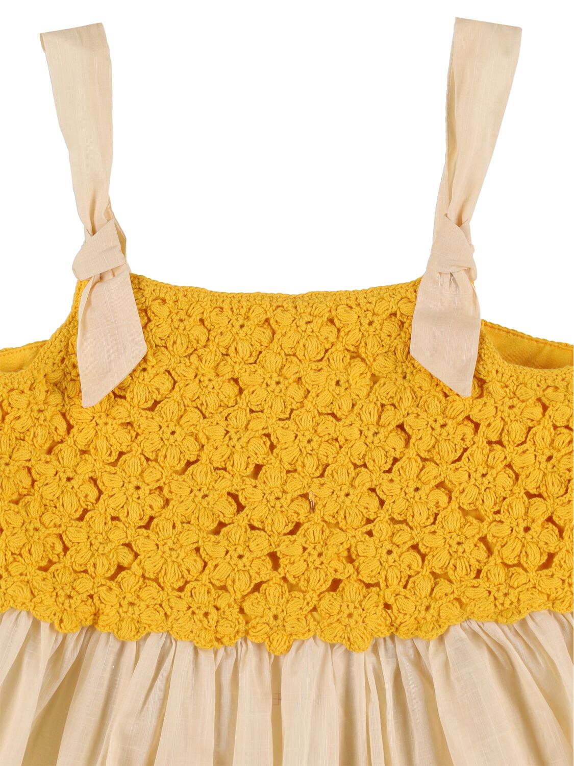 Shop Zimmermann Cotton Muslin Dress In White,yellow
