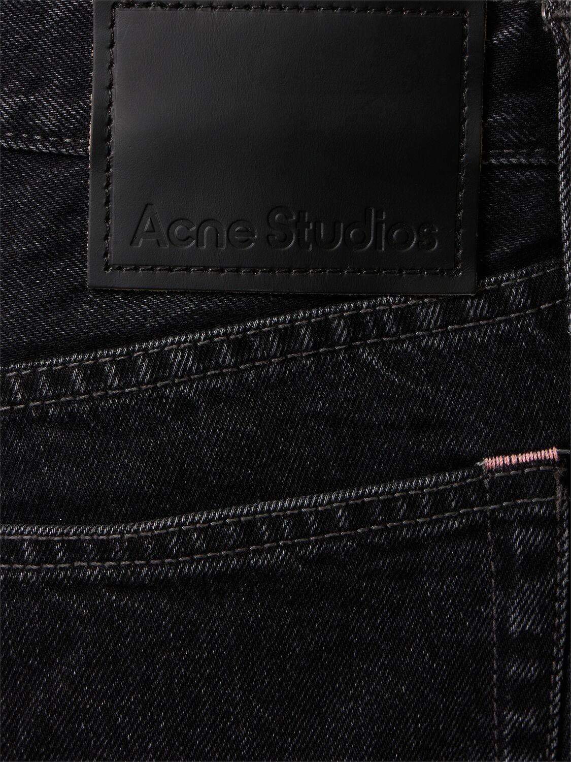 Shop Acne Studios 1996 Regular Cotton Denim Jeans In Black