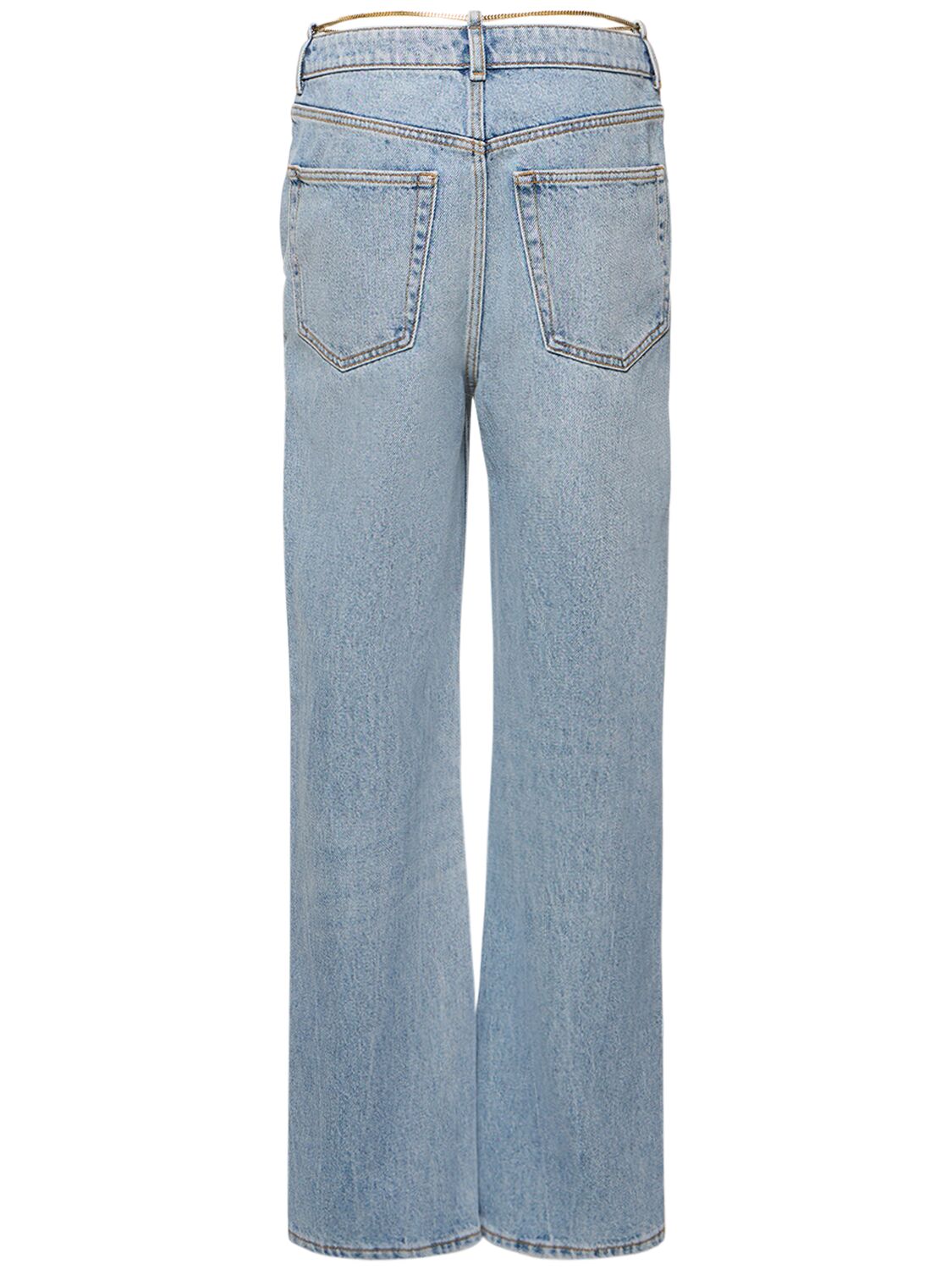 Shop Alexander Wang V Front Relaxed Jeans In Blue